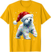 Santa Polar Bear Gift Tee Santa Polar Bear, Christmas, Men Women Kids, Bear Lover T-Shirt - Golden Yellow