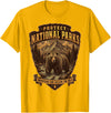 National Parks Conservation Co Protect National Parks Bear Vintage Arrowhead Badge Apparel T-Shirt - Golden Yellow