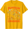 Pumpkin Crusher Kids Halloween Monster Truck Pumpkin Crusher Monster Truck Ghosts Halloween Boys T-Shirt - Golden Yellow