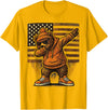 Vintage Dabbing Bear Retro Humor Gift Co Vintage Dabbing Bear Funny Retro Graphic T-Shirt - Golden Yellow