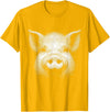 Animal Lovers Funny Quotes And Designs Pig Face Lover Art Design For Men And Women T-Shirt - Golden Yellow