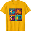 In Fi Guinea Pig Guinea Pig Pop Art Design Illustration Colorful Animal Women T-Shirt - Golden Yellow