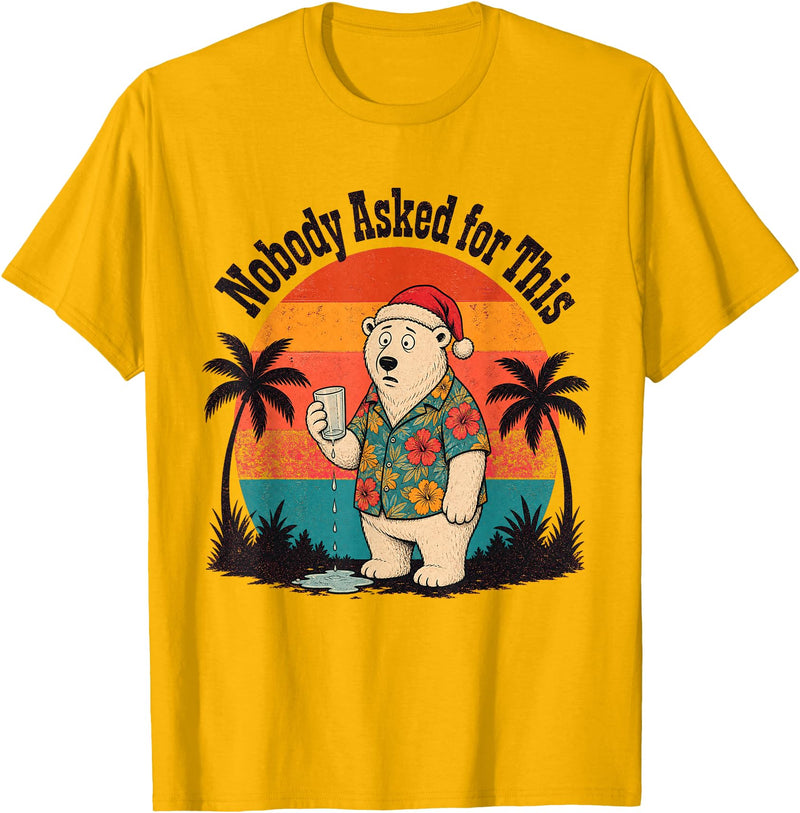 Tropic Polar Co Christmas in July Polar Bear Vacation T-Shirt - Golden Yellow