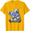 Unknow Carmela Polar Bear Holding Alaska Sign Vintage Alaska Lover T-Shirt - Golden Yellow