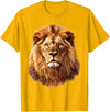 Lions and African Animals Design Lion T-Shirt - Golden Yellow