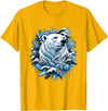 Arctic Polar Bear Winter Snowflakes Christmas Polar Bear Wreath Ice Crystals T-Shirt - Golden Yellow
