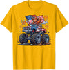 Patriotic 4th Of July Usa Shirt For Men Women Monster Truck Cow Highland USA Patriotic Shirt 4th of July T-Shirt - Golden