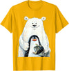 click here for better animal tees cute Polar bear and penguin bird fish lovers animal friends T-Shirt - Golden Yellow