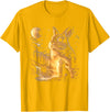 Bunny Howling to the Moon Vintage 90s Animal Easter Day T-Shirt in Golden Yellow