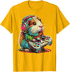 Funny Graphic Guinea Pig Gamers Guinea Pig Video Games Lover Guinea Pig T-Shirt - Golden Yellow