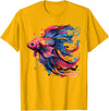 Betta Fighting Fish Splash Art Colorful Betta Fish Lover Splash Art Siamese Fighting Fish T-Shirt - Golden Yellow