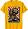 Bear DJ Stuff & Accessories Cool Retro Bear DJ Funny Bears Music Men Women Kids T-Shirt - Golden Yellow