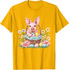 Easter Pig Easter Bunny Ears Graphic Pig Easter Pig Bunny Ears Graphic T-Shirt - Golden Yellow