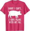 Lustige Schwein Bauernhof Tier Zitate Plans with My Pig Farmer Piggy T-Shirt - Red Heather