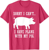 Lustige Schwein Bauernhof Tier Zitate Plans with My Pig Farmer Piggy T-Shirt - Red Heather
