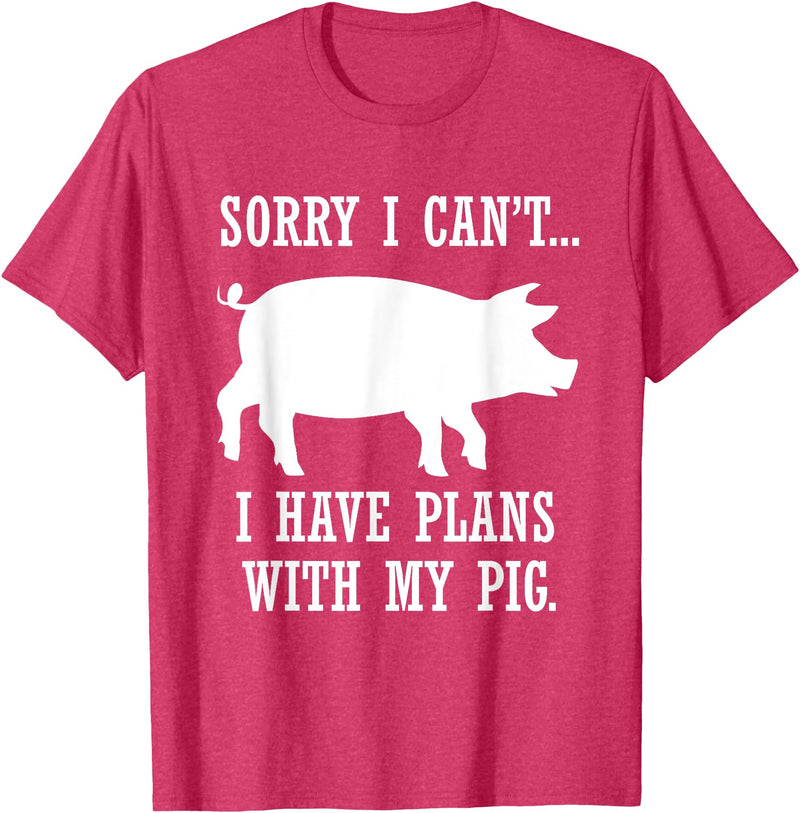 Lustige Schwein Bauernhof Tier Zitate Plans with My Pig Farmer Piggy T-Shirt - Red Heather