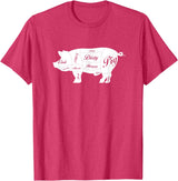 LGBTQIA+ Power Design Nasty Hungry Dirty Pig Design - Fun Gay Pig Pride - LGBTQIA+ T-Shirt - Red Heather