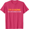 Seasonalitees I'm a calzone this is my human costume halloween T-Shirt - Red Heather