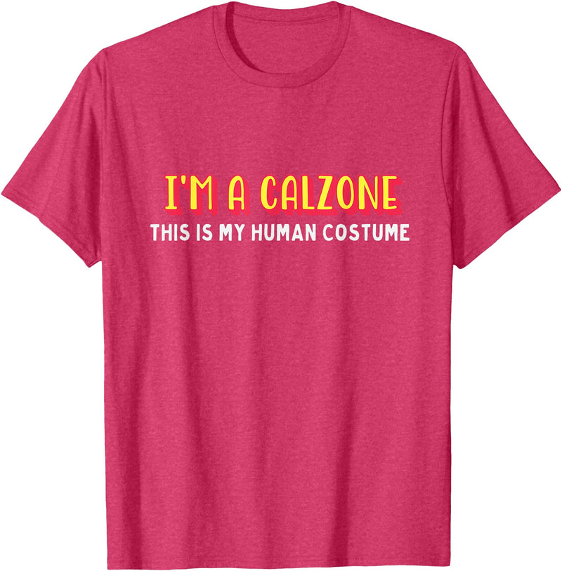 Seasonalitees I'm a calzone this is my human costume halloween T-Shirt - Red Heather