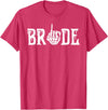 Skull Skeleton Halloween Wedding Bachelorette Bride Skeleton Ring Finger Halloween Wedding Bachelorette T-Shirt - Red Heather