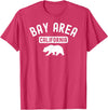 Cali Retro Tees Bay Area San Francisco Oakland Berkeley California 510 Bear T-Shirt - Red Heather