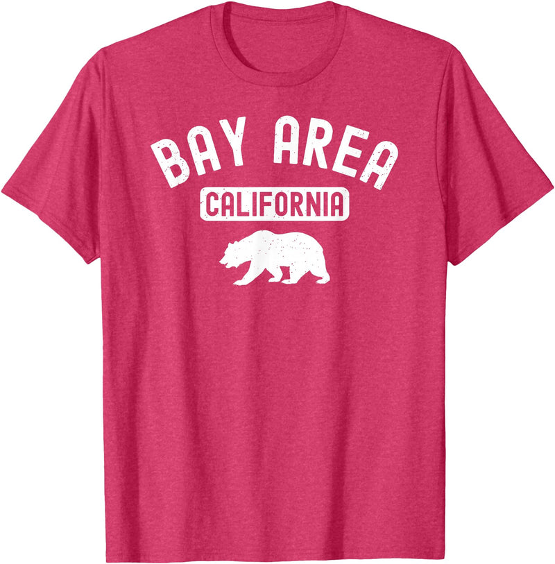 Cali Retro Tees Bay Area San Francisco Oakland Berkeley California 510 Bear T-Shirt - Red Heather