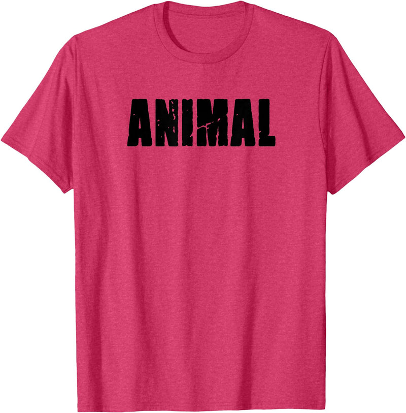 Animal Gym Rabbit Workout Bodybuilding Fitness T-Shirt in Red Heather