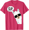 Funny Alpaca Gifts Accessories Alpaca Llama Sup T-Shirt - Red Heather