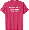 Rabbit Hole Recon Team Deep Dive Humor T-Shirt in Red Heather