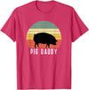 Pig Farmer for Men Women Kids Boys Girls Pig Dad - Daddy Farmer Farming Farm Pork Animal Livestock T-Shirt - Red Heather