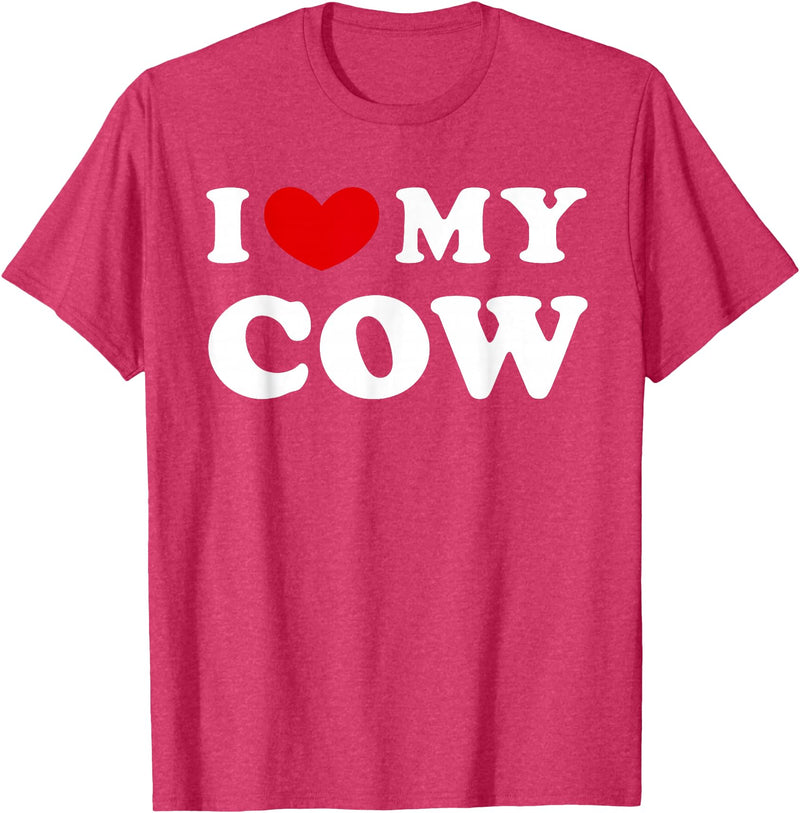 I Heart My Everything - Collection I Love My Cow, I Heart My Cow, I Love My Cow T-Shirt - Red Heather