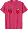 Fruit Boobs Co Strawberry Fruit Boobs Funny Summer Food T-Shirt - Red Heather