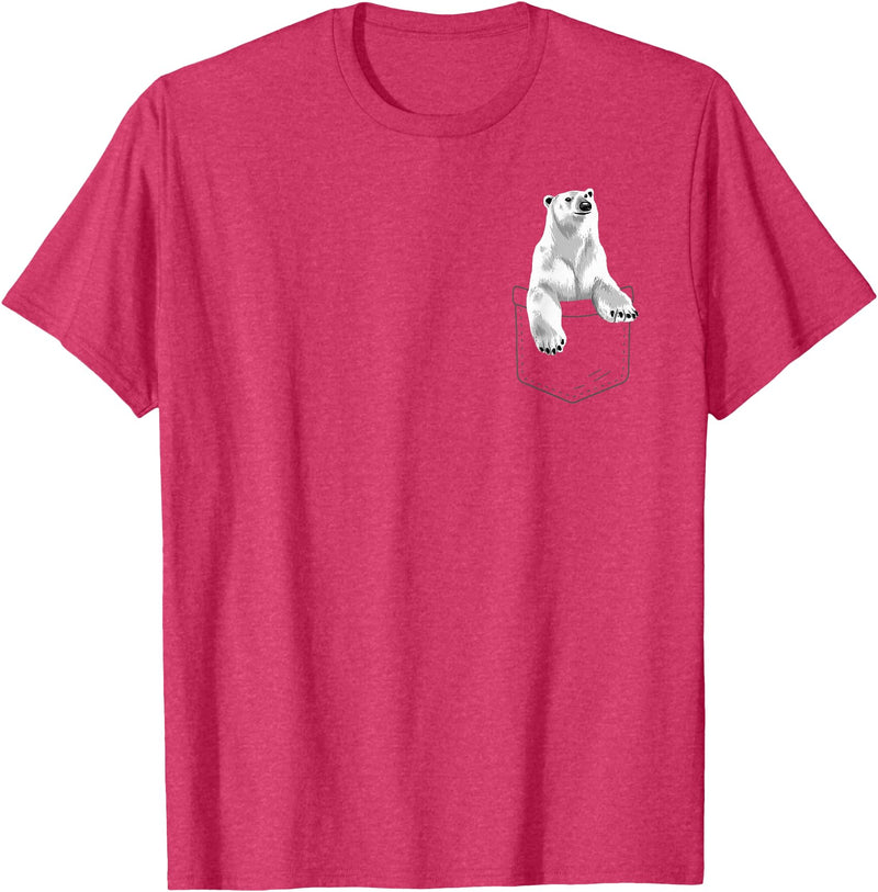 Polar Bear Gift Polar Bear Accessories & Stuff Cute Polar Bear for Men Women Arctic Bears Pocket Animal T-Shirt - Red Heather