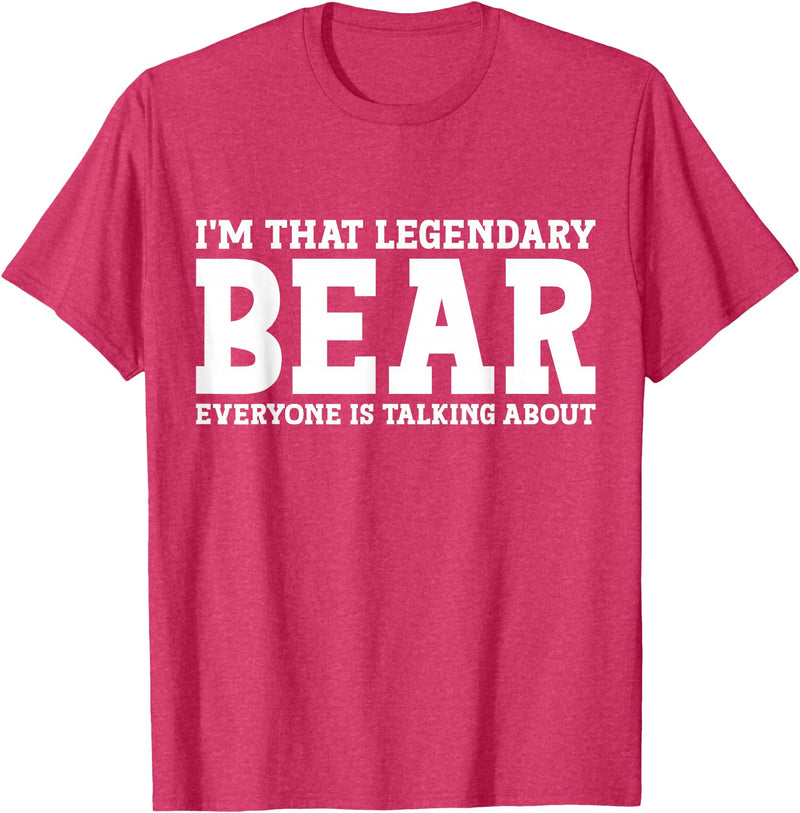 Bear Gifts Bear Tee Men Name Birthday Gifts Bear Personal Name Funny Bear T-Shirt - Red Heather