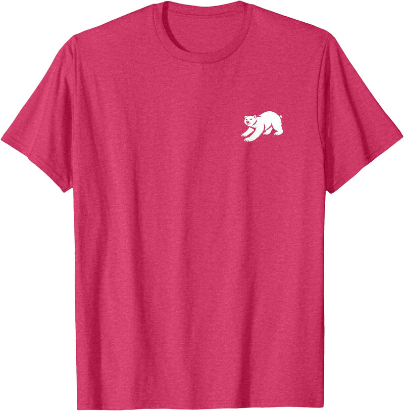 Playful Critter Apparel Co. Polar Bear Minimalist Black and White T-Shirt - Red Heather