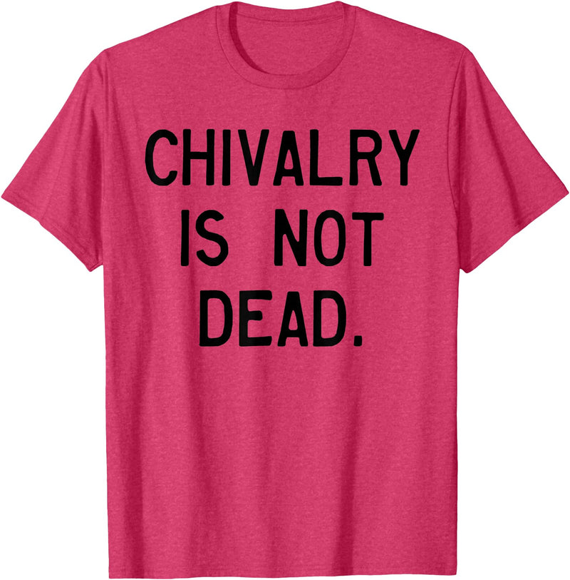 CAT COW CHIVALRY IS NOT DEAD T-Shirt - Red Heather