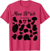 OscursBest Moo I'm a Cow Print Parody Costume Funny Graphic Not Spooky T-Shirt - Red Heather