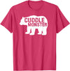 Cute Bear Cuddle Monster Shirts Cuddle Monster Bear Silhouette Fun Novelty T-Shirt - Red Heather
