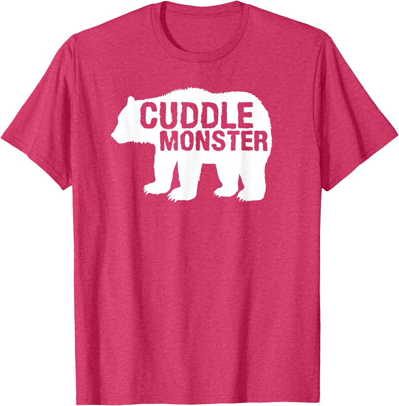Cute Bear Cuddle Monster Shirts Cuddle Monster Bear Silhouette Fun Novelty T-Shirt - Red Heather