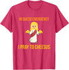 Green Cow Land In Queso Emergency I Pray To Cheesus T-Shirt - Red Heather