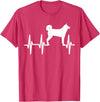 Hundekarelische Bärn-Liebhaber-Geschenke Karelian Bear Heartbeat Dog Mum Dad Pet Gift T-Shirt - Red Heather