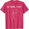 Fishing Shirts For Men Women Boys Kids Gifts Sad Stickman No Fishing Today Funny Fisherman Men Women Kids T-Shirt - Red Heather