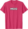 Moo Talking Cow Moo - Funny Cow Goes Moo T-Shirt - Red Heather