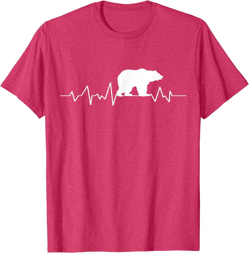 bear heartbeat t shirt Bear Heartbeat T-Shirt T-Shirt - Red Heather