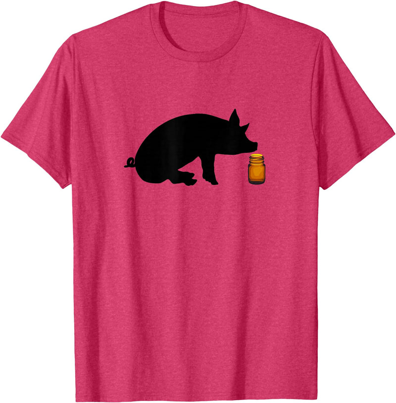 Bear Daddy Little Brown Bottle Popper Pig Head Cleaner Gay Mens T-Shirt T-Shirt - Red Heather