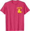 Dada Duck Birthday Rubber Duck Boy Girl Kids Family Matching T-Shirt - Red Heather
