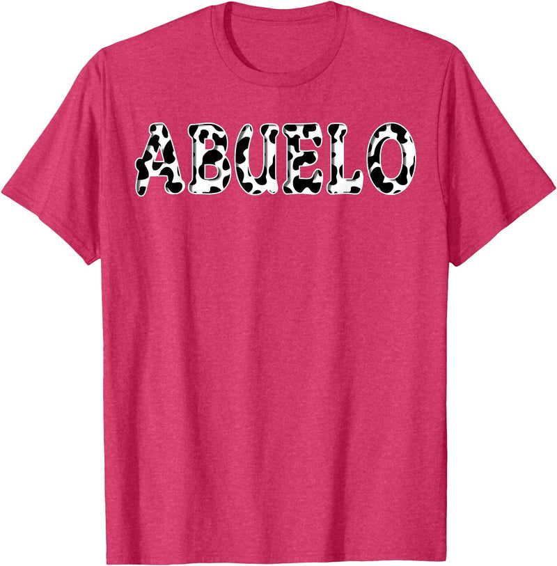 Cow Pattern Print Family Matching Birthday Apparel Cow Abuelo Birthday Family Matching Girl Boy Farm Birthday T-Shirt - Red