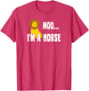 PawsomeTeez Company Moo I'm A Horse Funny Lion T-Shirt T-Shirt - Red Heather