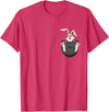 Cute Rabbit Bag Lover Bunny Graphic T-Shirt in Red Heather