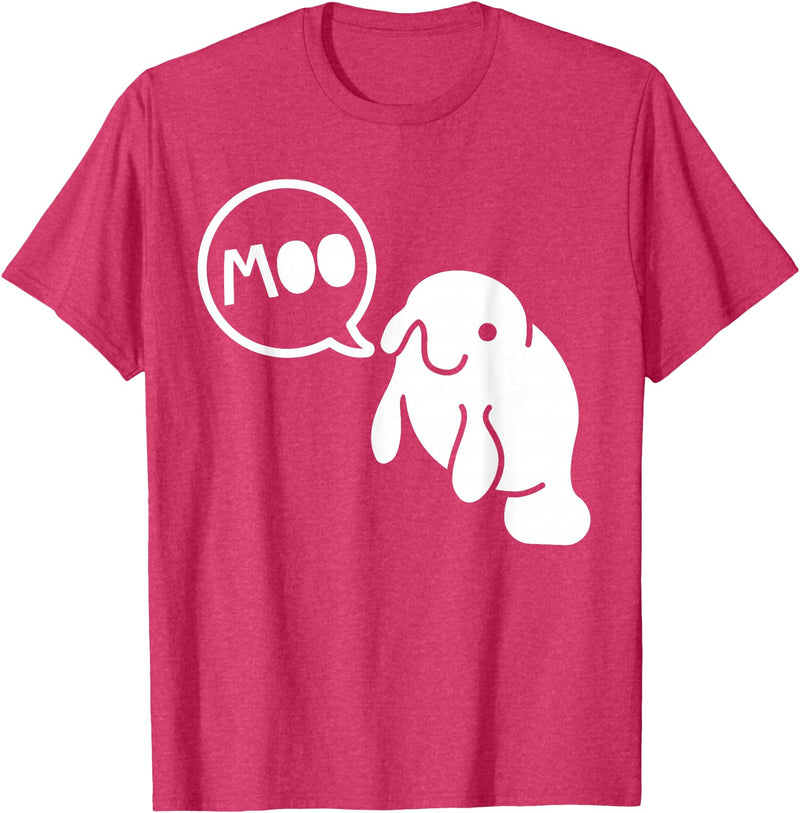 Manatee Marine Biology Tees Manatee Cows of the Sea Funny Marine Biology T-Shirt T-Shirt - Red Heather